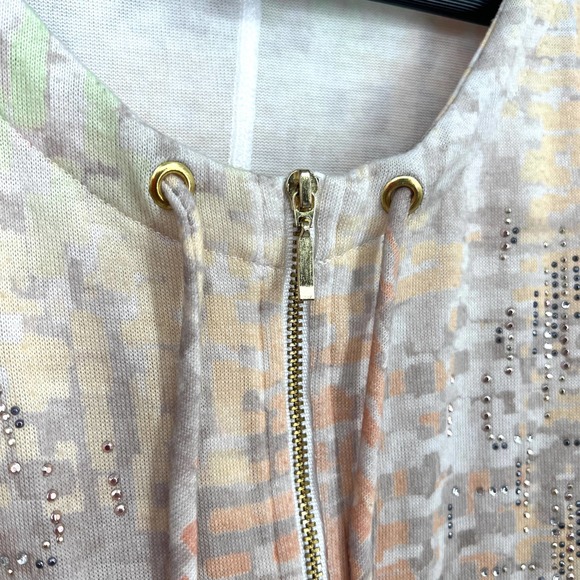 Chico's Zenergy Size 2 or Large Gemstone Jacket Blouse Shirt Top Fall Winter - Picture 3 of 9